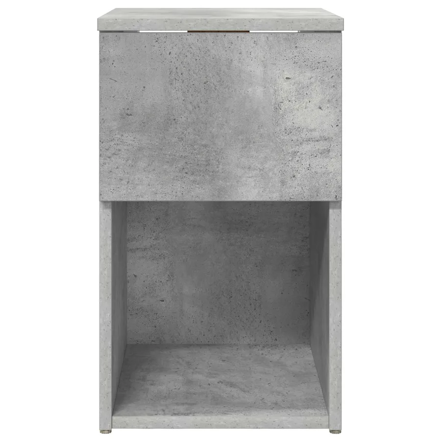 Armoire de lit Gris béton 29 x 31,5 x 49 cm Bois d'ingénierie - 6