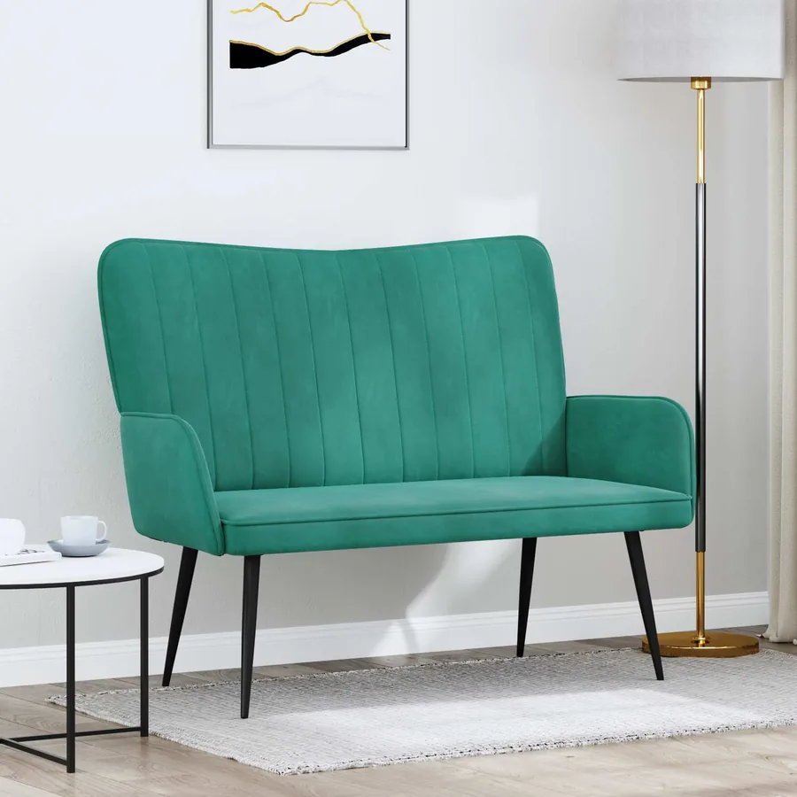 Sofa 2 places Turquoise 115 x 61 x 87 cm Velours