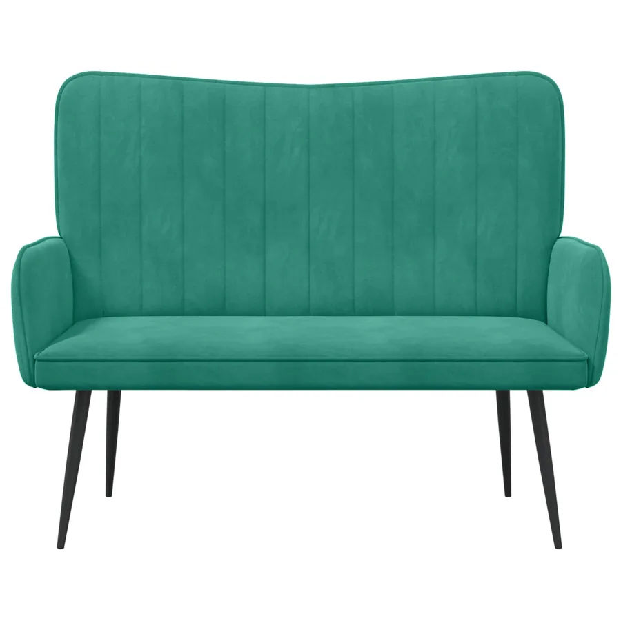 Sofa 2 places Turquoise 115 x 61 x 87 cm Velours - 4