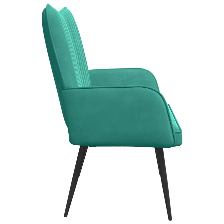 Sofa 2 places Turquoise 115 x 61 x 87 cm Velours - 5