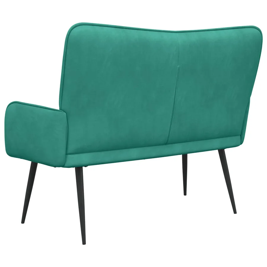 Sofa 2 places Turquoise 115 x 61 x 87 cm Velours - 6