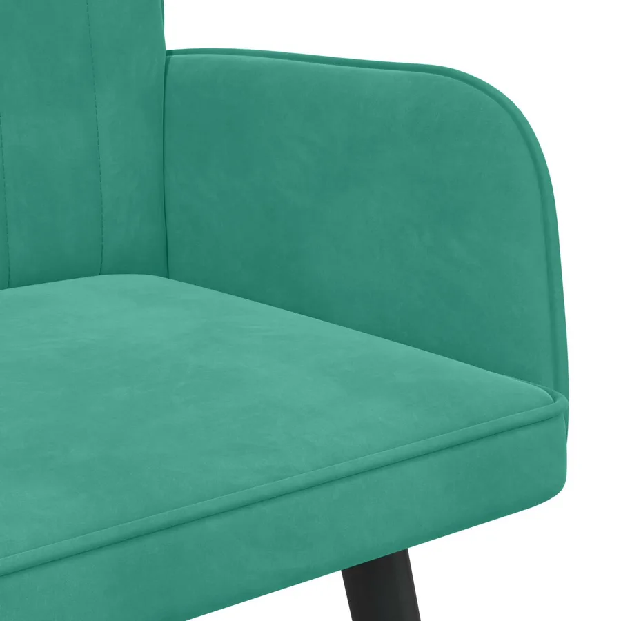 Sofa 2 places Turquoise 115 x 61 x 87 cm Velours - 7