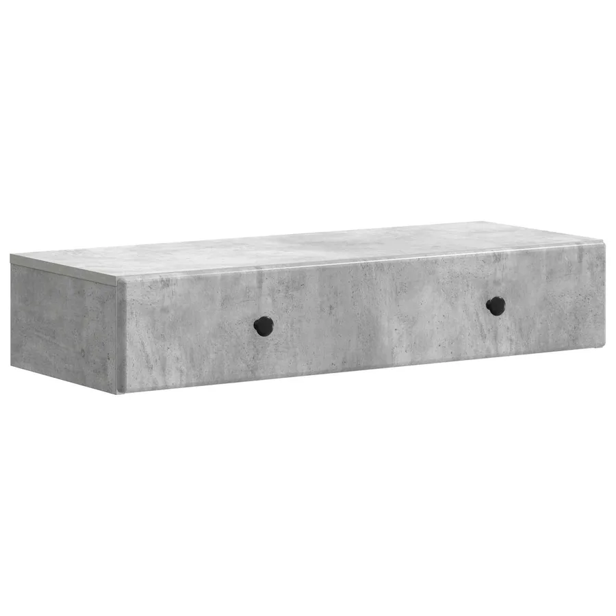 Table d'appoint murale Gris béton 87,5 x 34,5 x 17 cm - 2