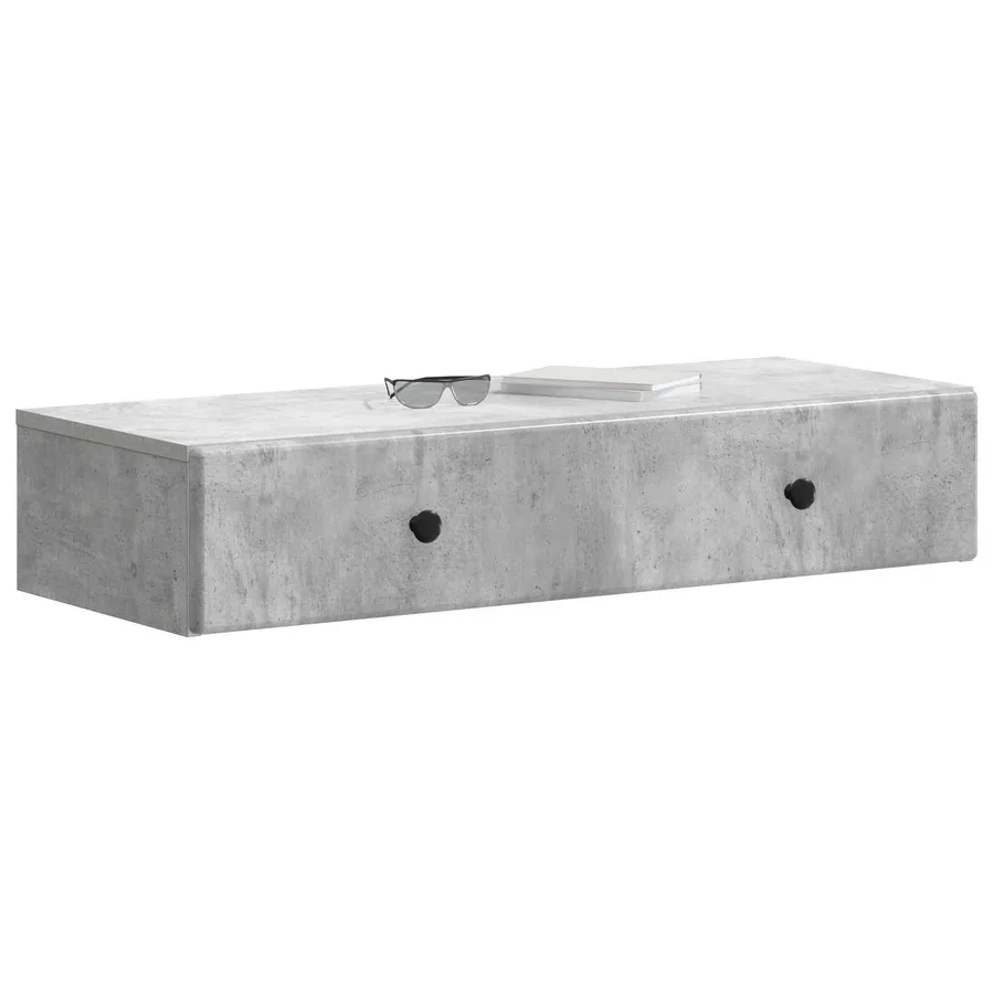 Table d'appoint murale Gris béton 87,5 x 34,5 x 17 cm - 3