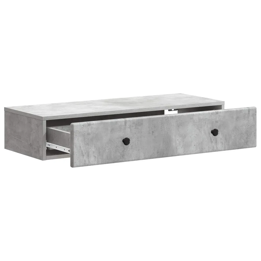 Table d'appoint murale Gris béton 87,5 x 34,5 x 17 cm - 4