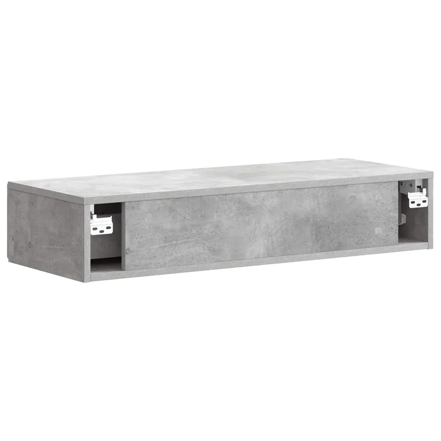 Table d'appoint murale Gris béton 87,5 x 34,5 x 17 cm - 7