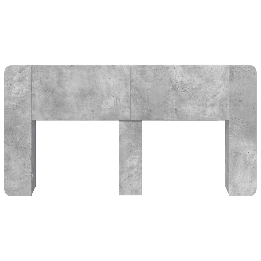 Cabinet de Tête de Lit Gris béton Bois d'ingénierie - 5