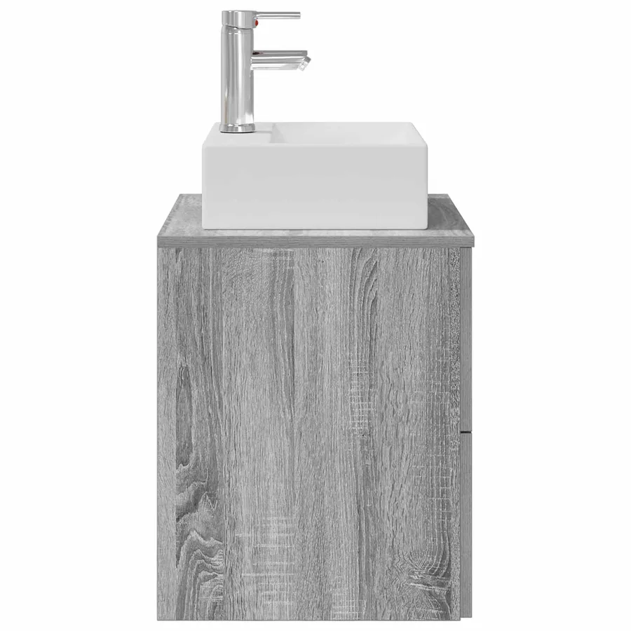 Vanité de lavabo mural Sonoma gris 49,5 x 41 x 62,5 cm - 4