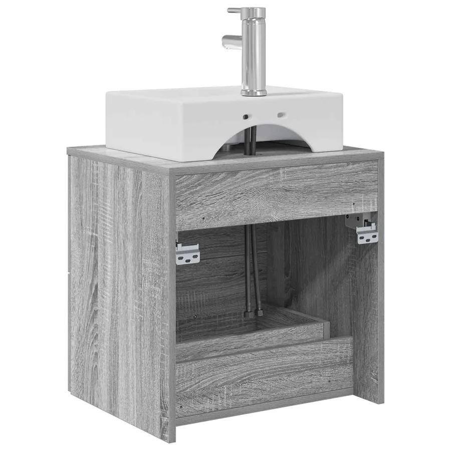 Vanité de lavabo mural Sonoma gris 49,5 x 41 x 62,5 cm - 5