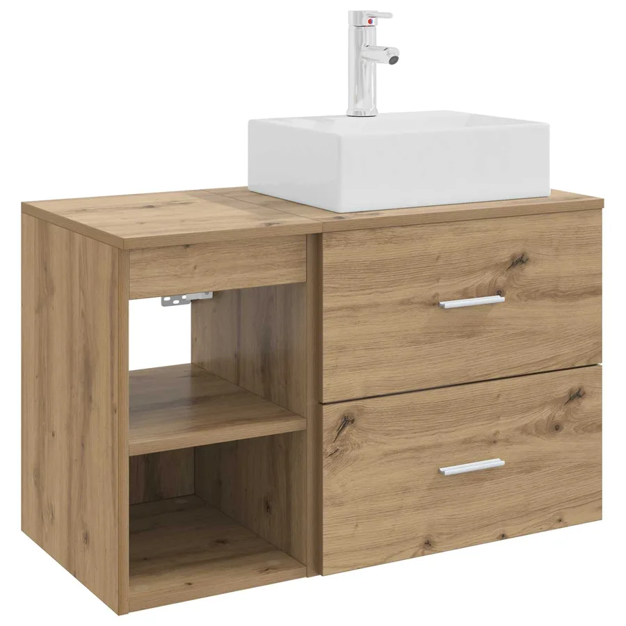 Ensemble de mobilier de salle de bain 2 pc Chêne artisanal - 2