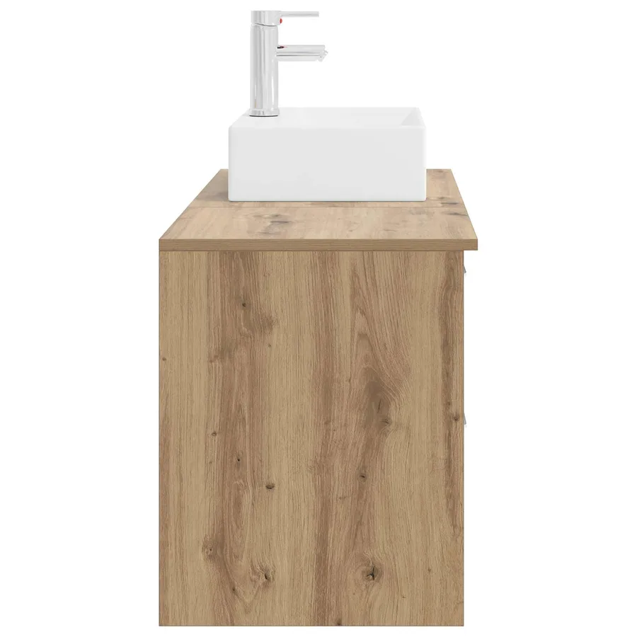 Ensemble de mobilier de salle de bain 2 pc Chêne artisanal - 5