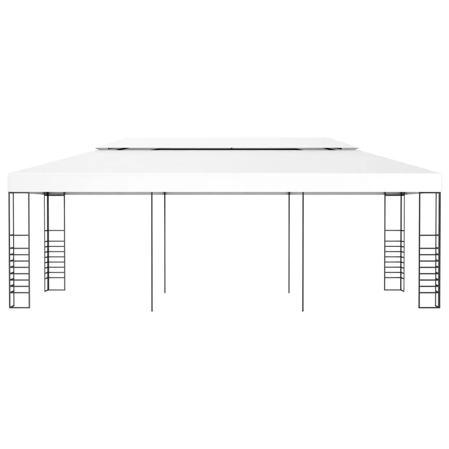 Tonnelle de jardin 6 x 3 m Blanc - 2