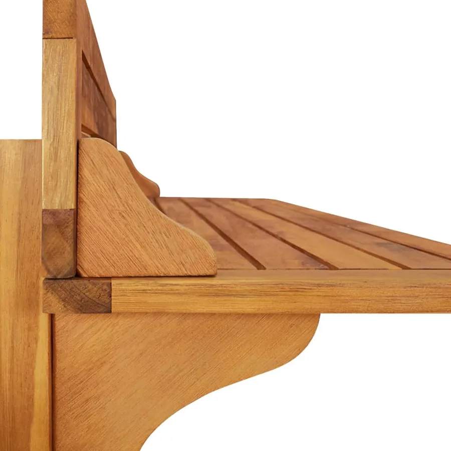 Ensemble de bar de balcon 3 pcs Bois d'acacia massif - 4