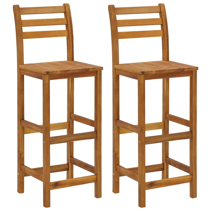 Ensemble de bar de balcon 3 pcs Bois d'acacia massif - 5