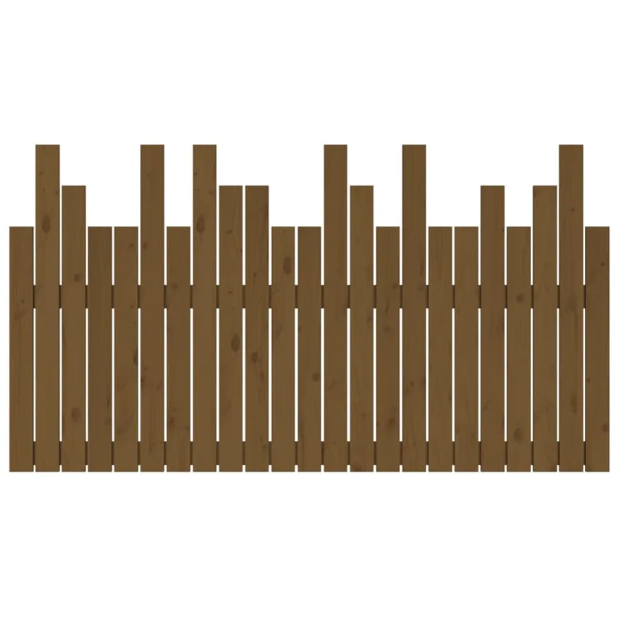 Tête de lit murale Marron miel 146,5x3x80 cm Bois massif de pin - 5