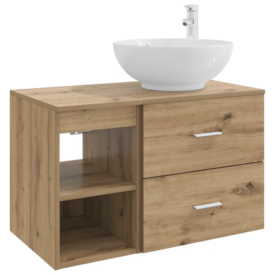 Ensemble de mobilier de salle de bain 2 pc Chêne artisanal - 2