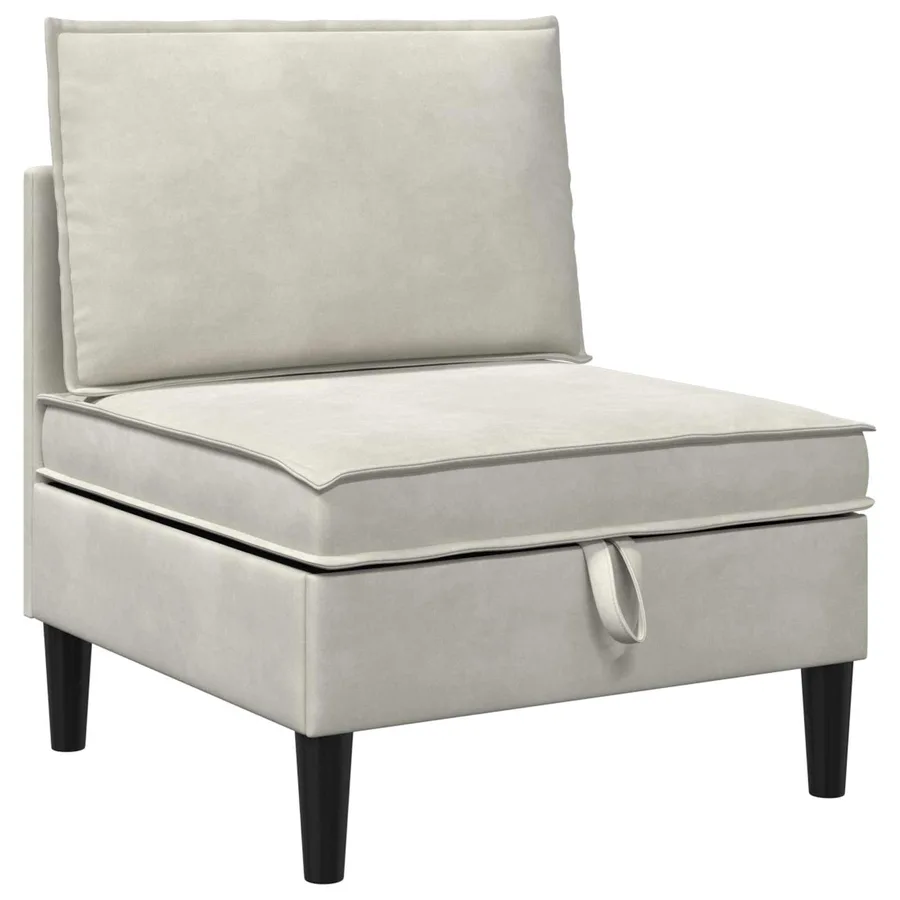 Ensemble de meubles pour le salon 4 pcs Crème Velours - 5