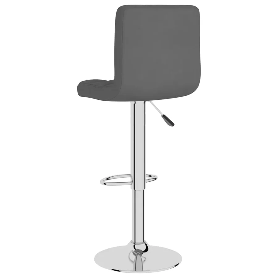 Tabourets de bar lot de 2 gris foncé tissu - 6