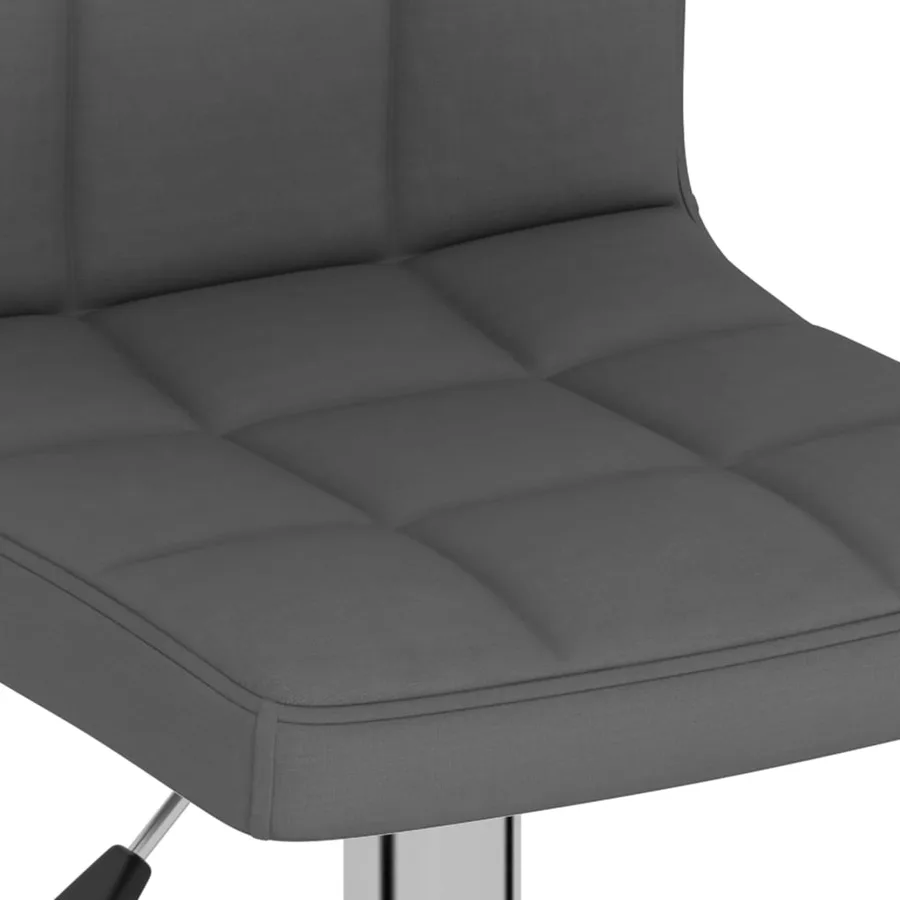 Tabourets de bar lot de 2 gris foncé tissu - 8