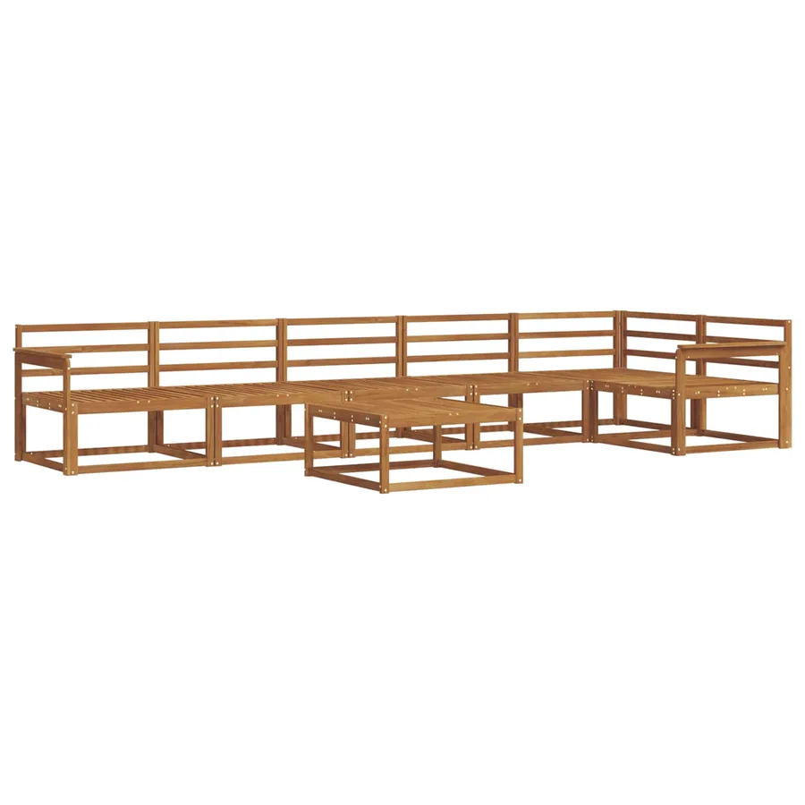 Ensemble de canapés d'extérieur 7 pcs Naturel - 2