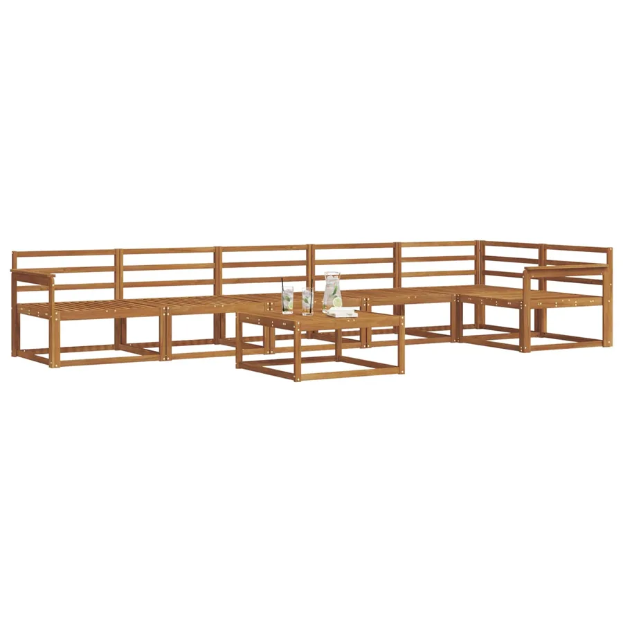 Ensemble de canapés d'extérieur 7 pcs Naturel - 3