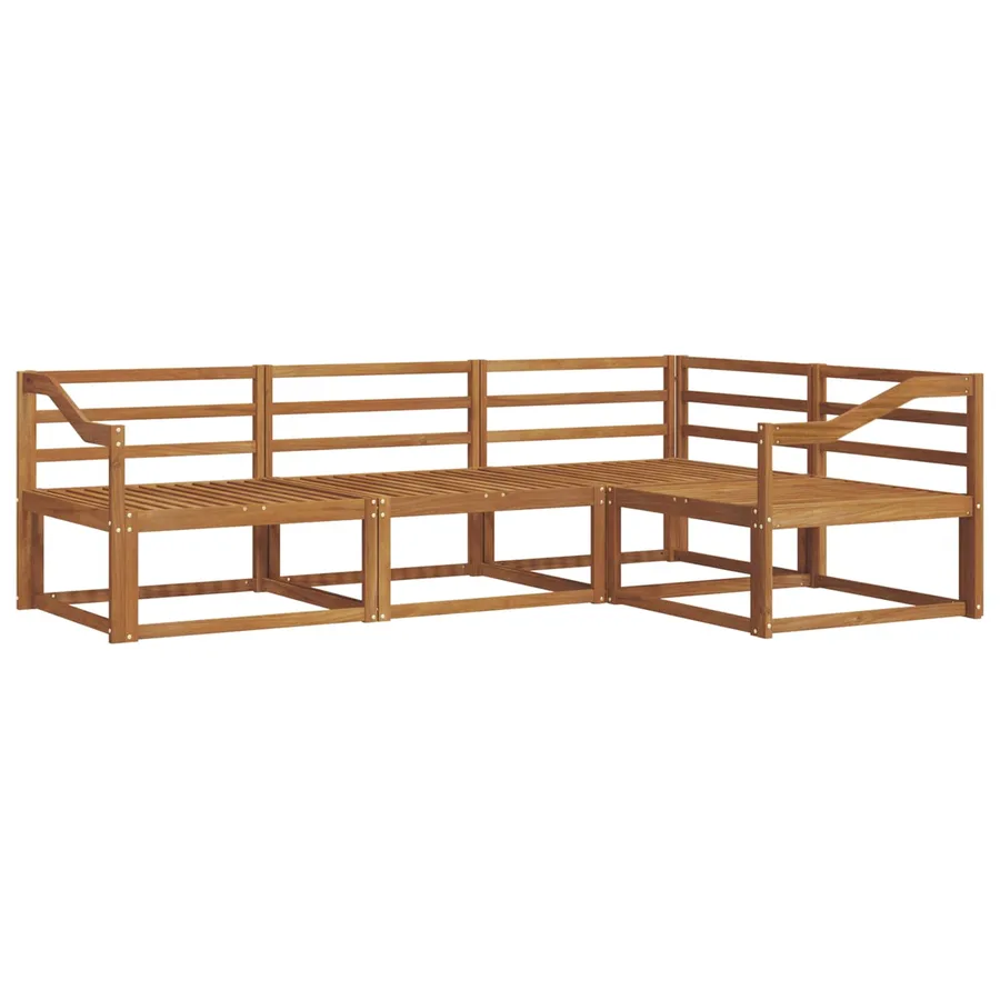 Ensemble de canapés d'extérieur 4 pcs Naturel - 2