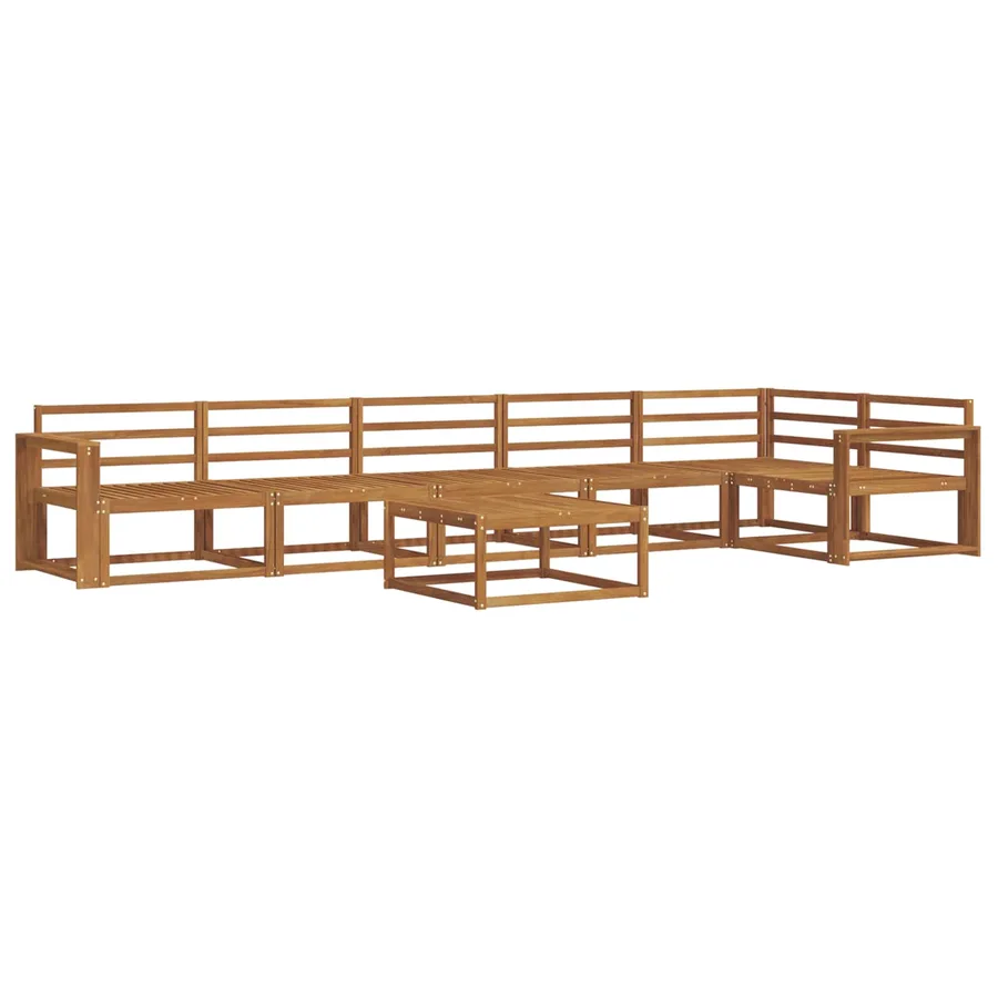 Ensemble de canapés d'extérieur 7 pcs Naturel - 2