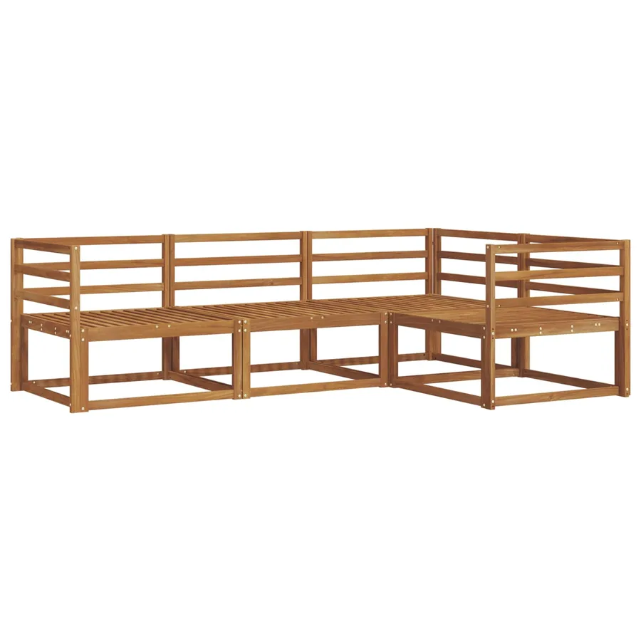 Ensemble de canapés d'extérieur 4 pcs Naturel - 2