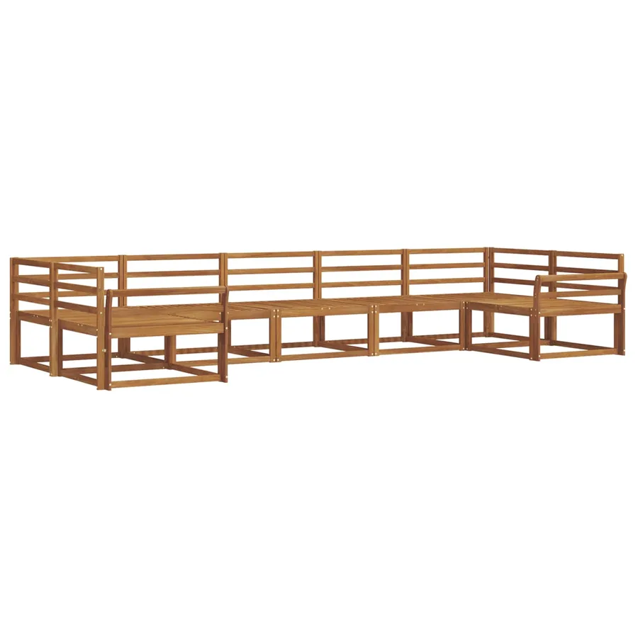 Ensemble de canapés d'extérieur 7 pcs Naturel - 2