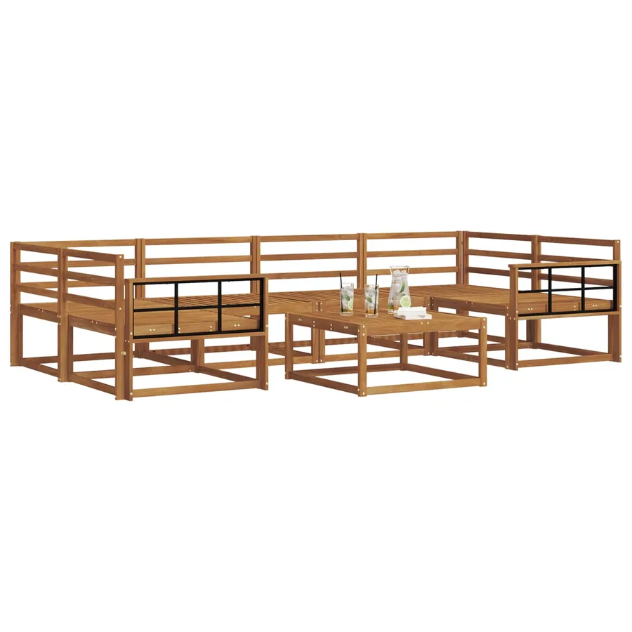 Ensemble de canapés d'extérieur 7 pcs Naturel - 3
