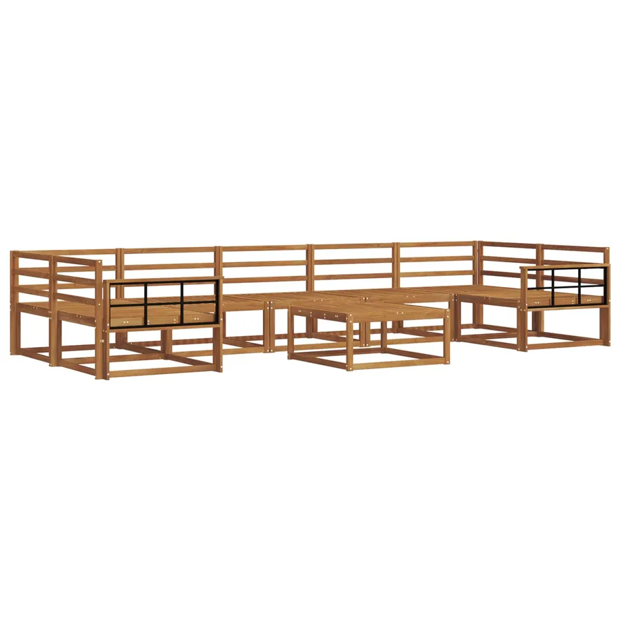 Ensemble de canapés d'extérieur 8 pcs Naturel - 2
