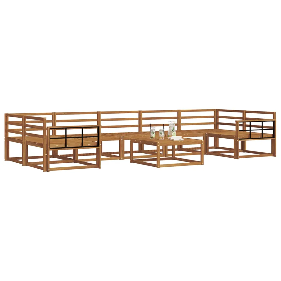 Ensemble de canapés d'extérieur 8 pcs Naturel - 3