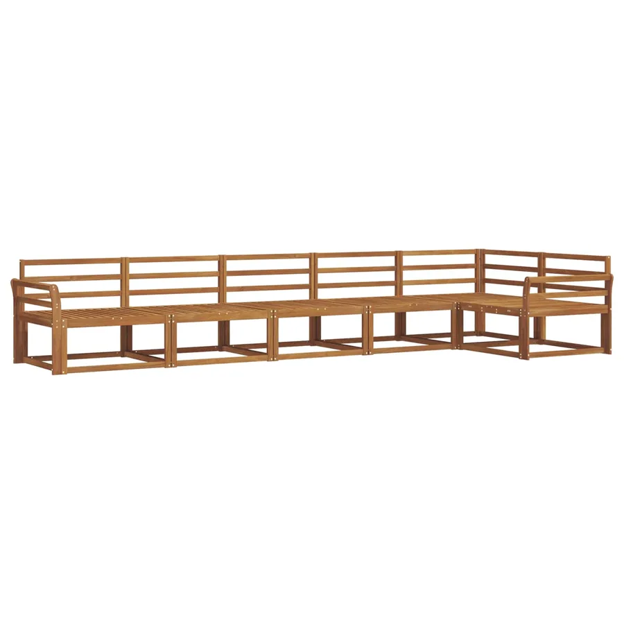 Ensemble de canapés d'extérieur 6 pcs Naturel - 2