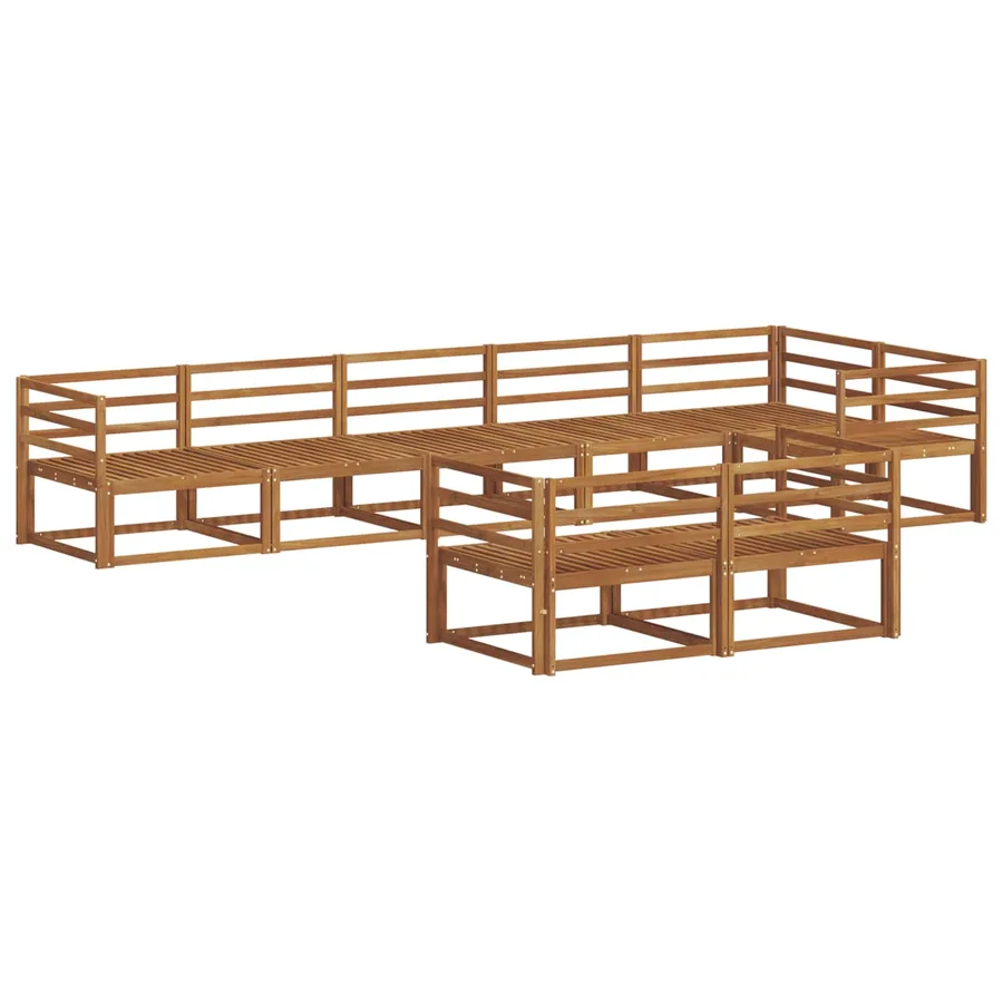 Ensemble de canapés d'extérieur 8 pc Naturel - 2