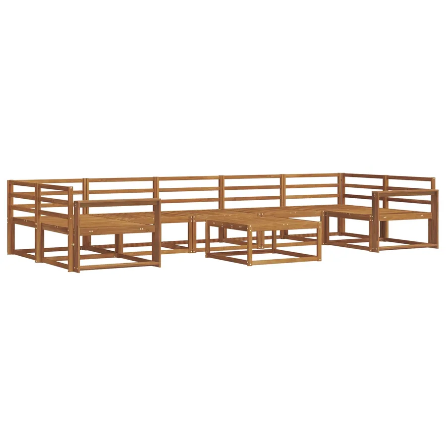 Ensemble de canapés d'extérieur 8 pcs Naturel - 2