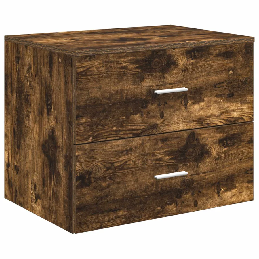 Ensemble de mobilier de salle de bain 4 pcs Chêne fumé - 6