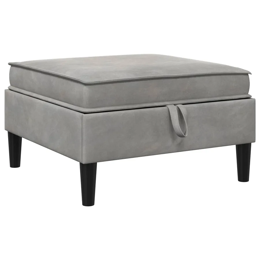 Ensemble de meubles pour le salon 4 pcs Gris clair Velours - 6