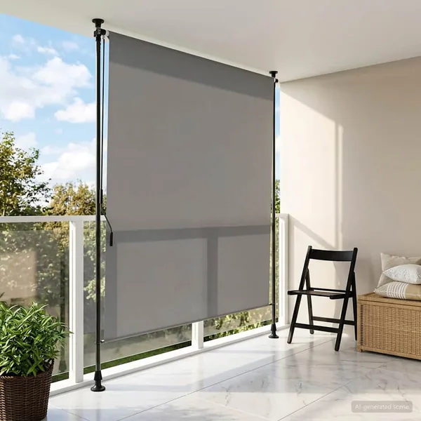 Store Roulant Extérieur Gris clair 150 x 270 cm
