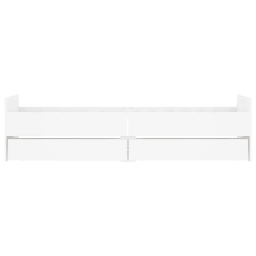 Cadre de lit avec rangement Blanc 80 x 200 cm Bois d'ingénierie - 6