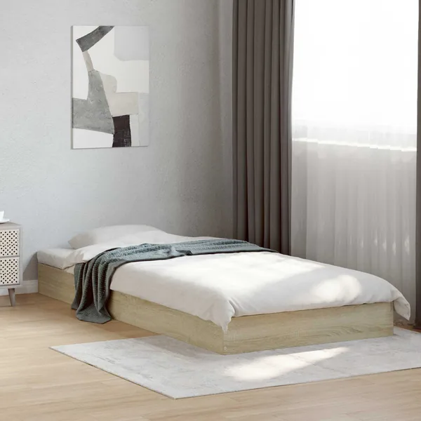 Cadre de lit au sol Chêne Sonoma 80 x 200 cm Bois d'ingénierie