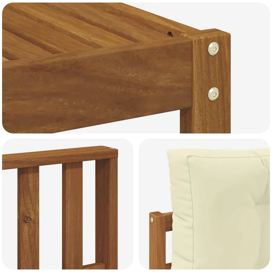 Ensemble de canapés d'extérieur 9 pcs Naturel et Crème - 6