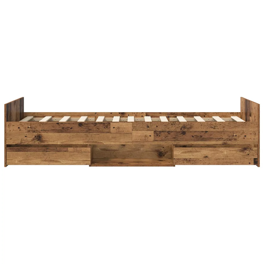 Cadre de lit avec rangement Bois ancien 80 x 200 cm - 4