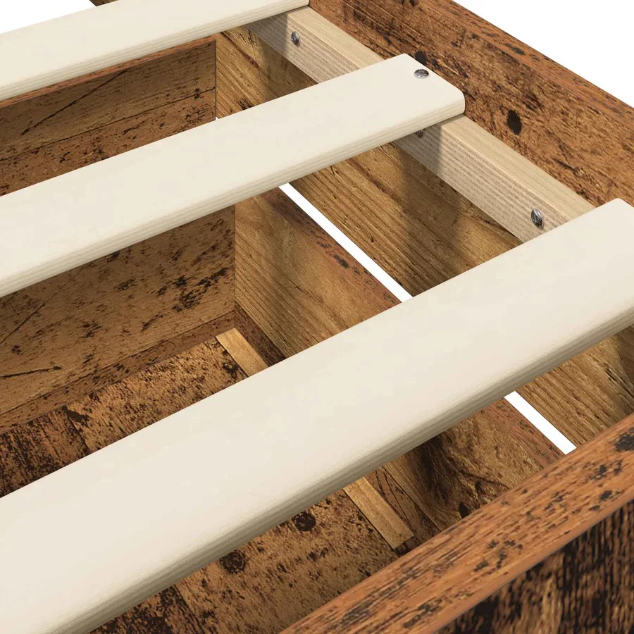 Cadre de lit avec rangement Bois ancien 80 x 200 cm - 6