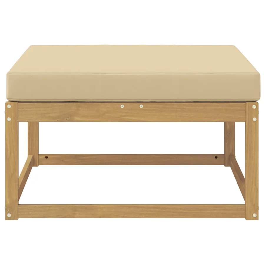 Pouf d'Extérieur Polyester Blanc - 3