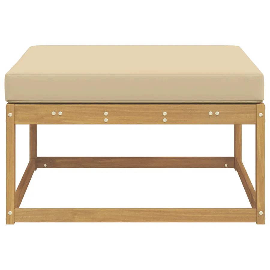 Pouf d'Extérieur Polyester Blanc - 4