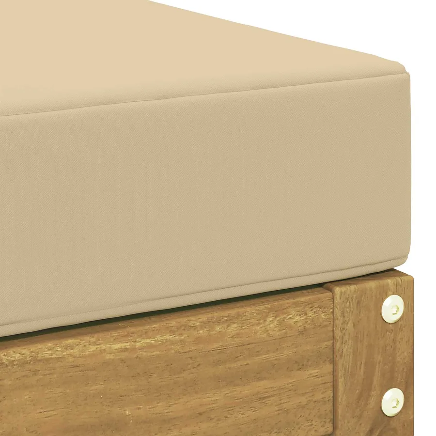 Pouf d'Extérieur Polyester Blanc - 5