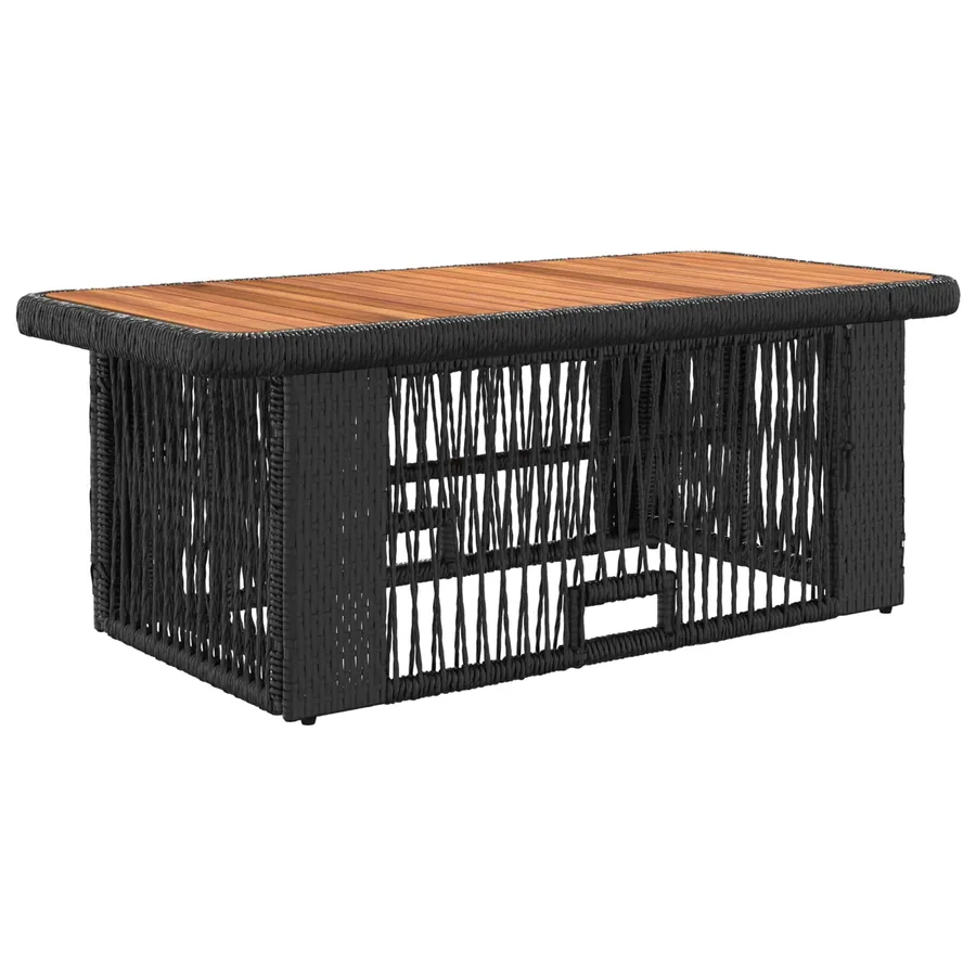 Ensemble de salle à manger pour jardin 4 pcs Noir et Crème - 5