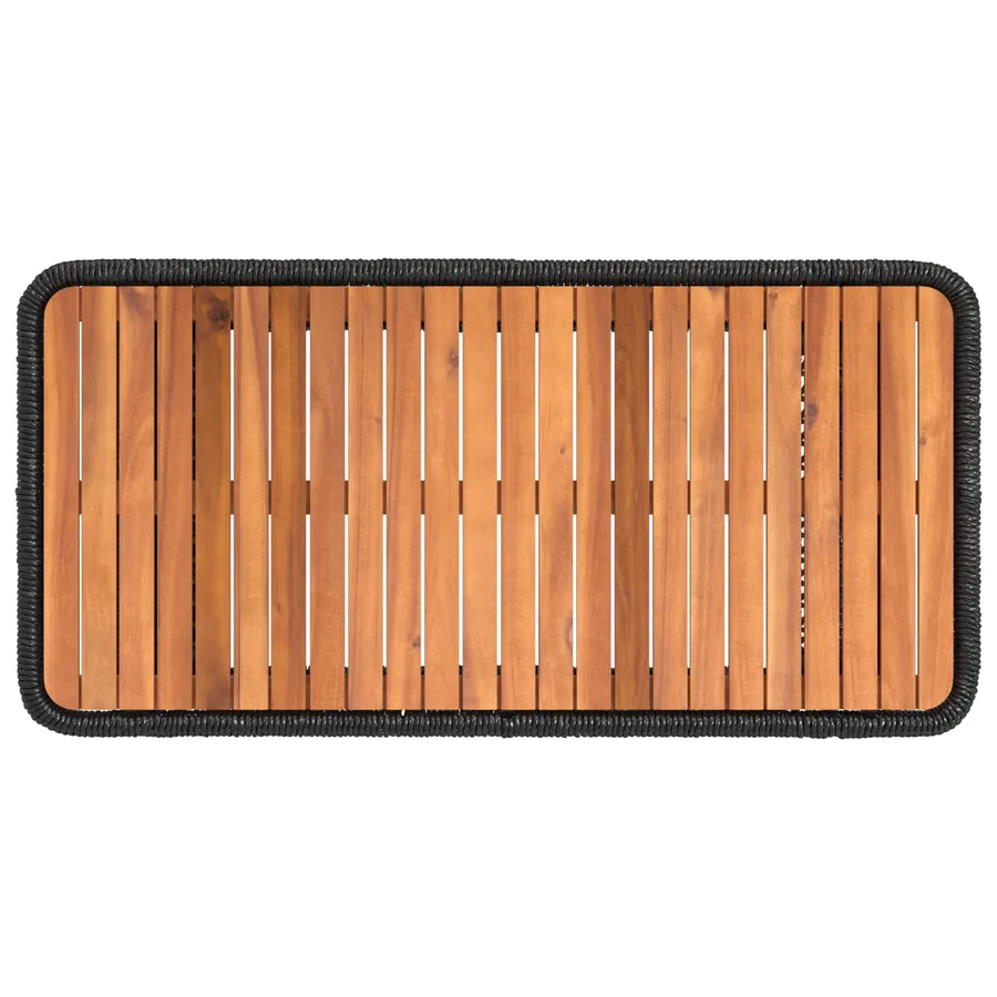 Ensemble de salle à manger pour jardin 4 pcs Noir et Crème - 6