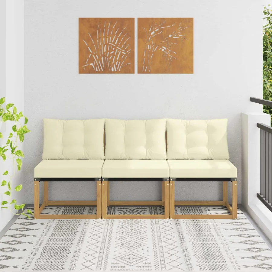 3 Pièce Sofa de milieu extérieur