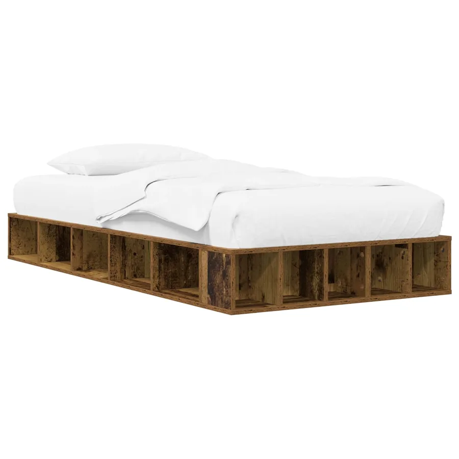Cadre de lit avec rangement Bois ancien 80 x 200 cm
